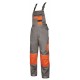 Pantaloni de lucru cu pieptar 2Strong Gri-Portocaliu - ARDON